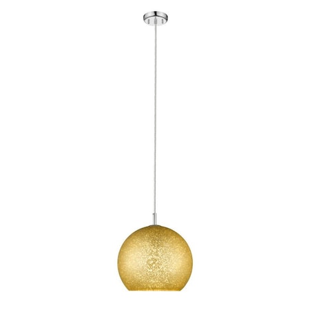 Z-Lite Nimbus 1 Light Pendant, Chrome & Gold 914-12CH